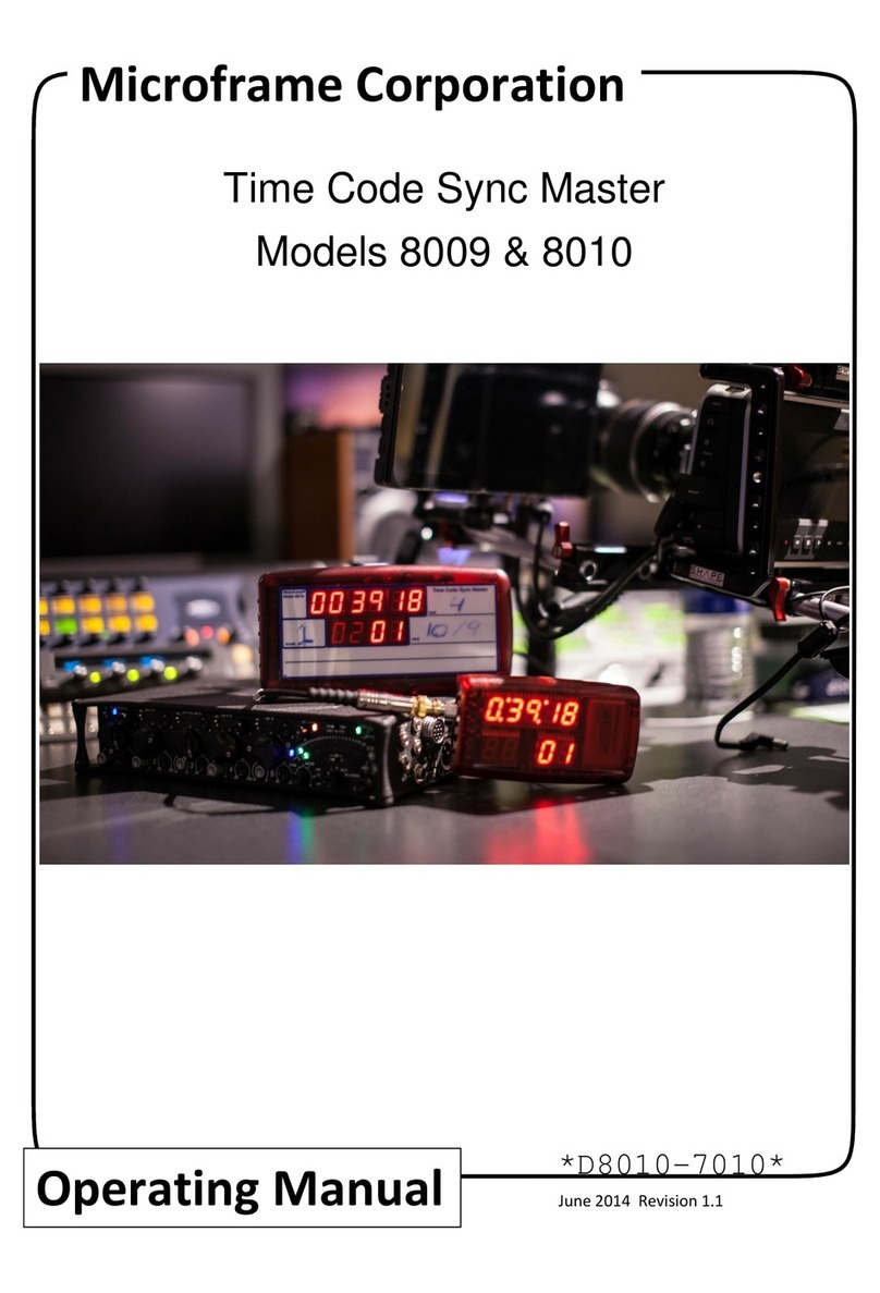 Microframe Corporation D8009 operating manual