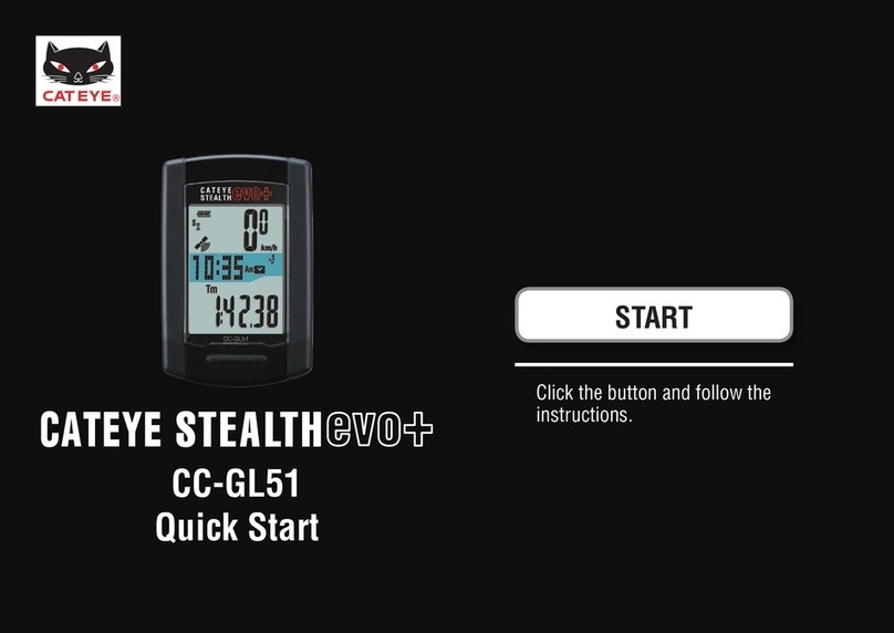 Cateye Stealth EVO+ CC-GL51 Instruction manual Cateye Stealth EVO+ CC-GL51 Instruction manual