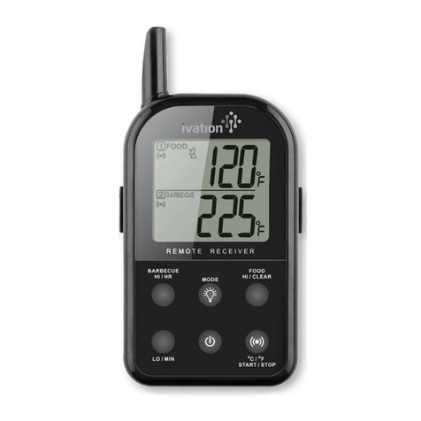Ivation WIRELESS BBQ THERMOMETER instruction manual