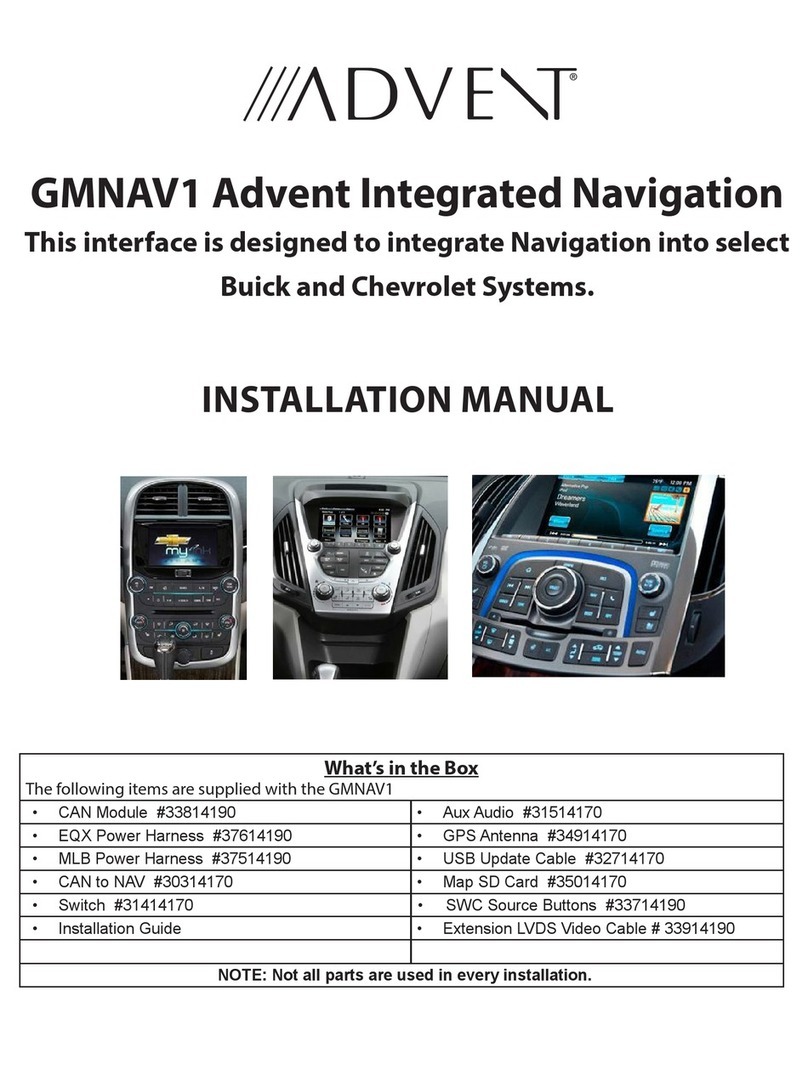 Advent GMNAV1 User manual Advent GMNAV1 User manual