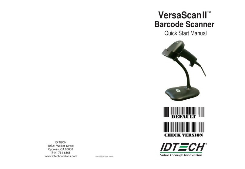 IDTECH VersaScan II Quick start manual