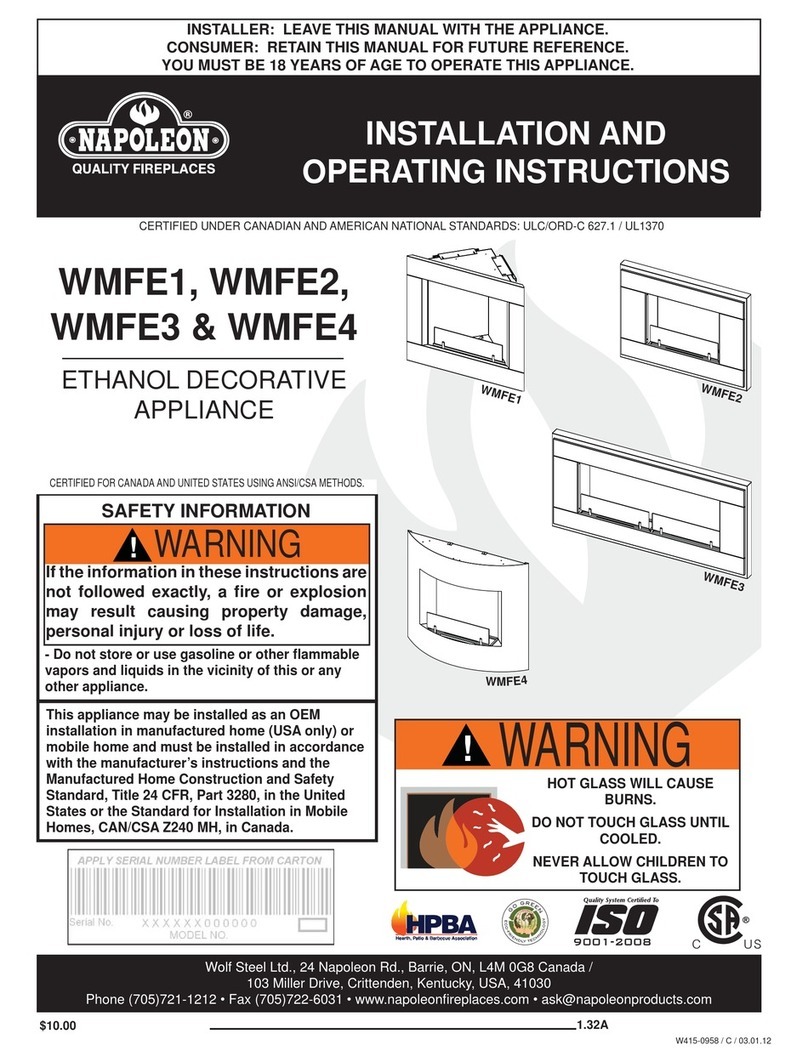 Napoleon WMFE1 User manual