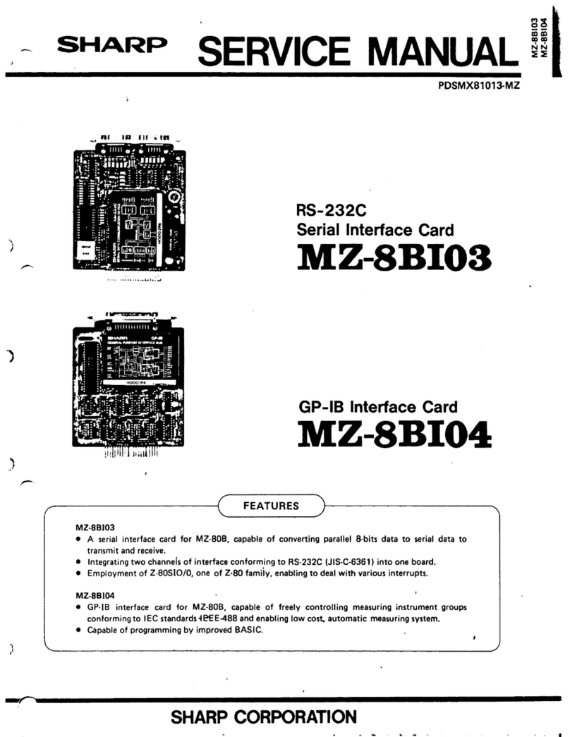 Sharp MZ-8BI03 User manual