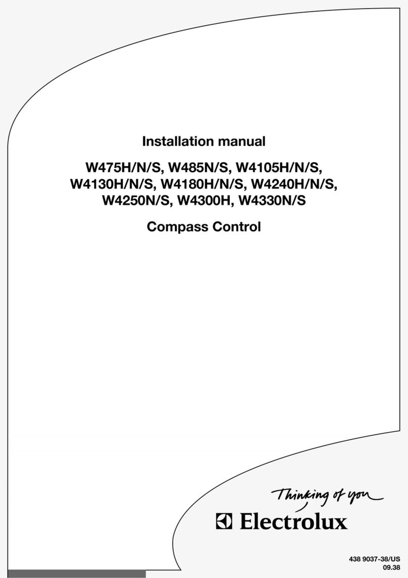 Electrolux W475H installation manual