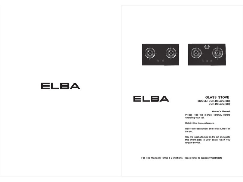 Elba EGH-D8502G(BK) owner's manual
