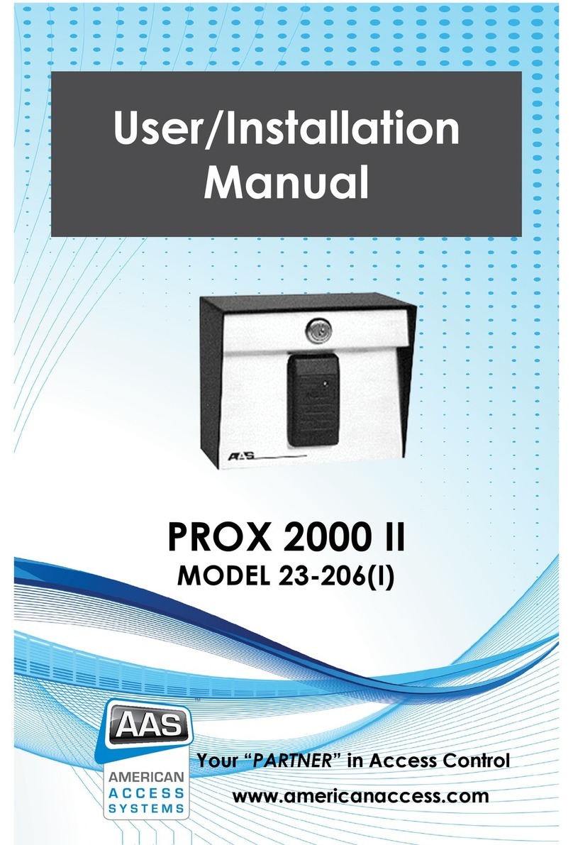 AAS PROX 2000 II 23-206 User & installation manual