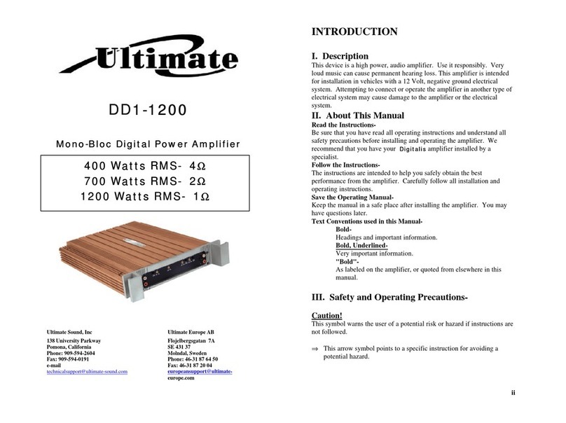 Ulti Mate DD1-1200 User manual