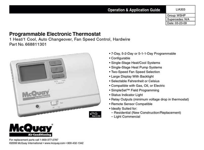 McQuay LIA303 Operation & application guide