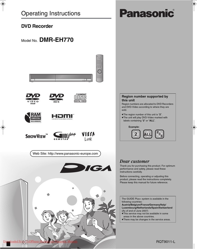 Panasonic Diga DMR-EH770 User manual