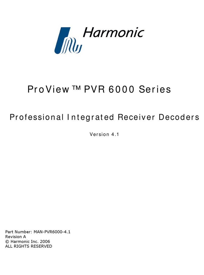Harmonic ProView PVR 6000 Series user manual