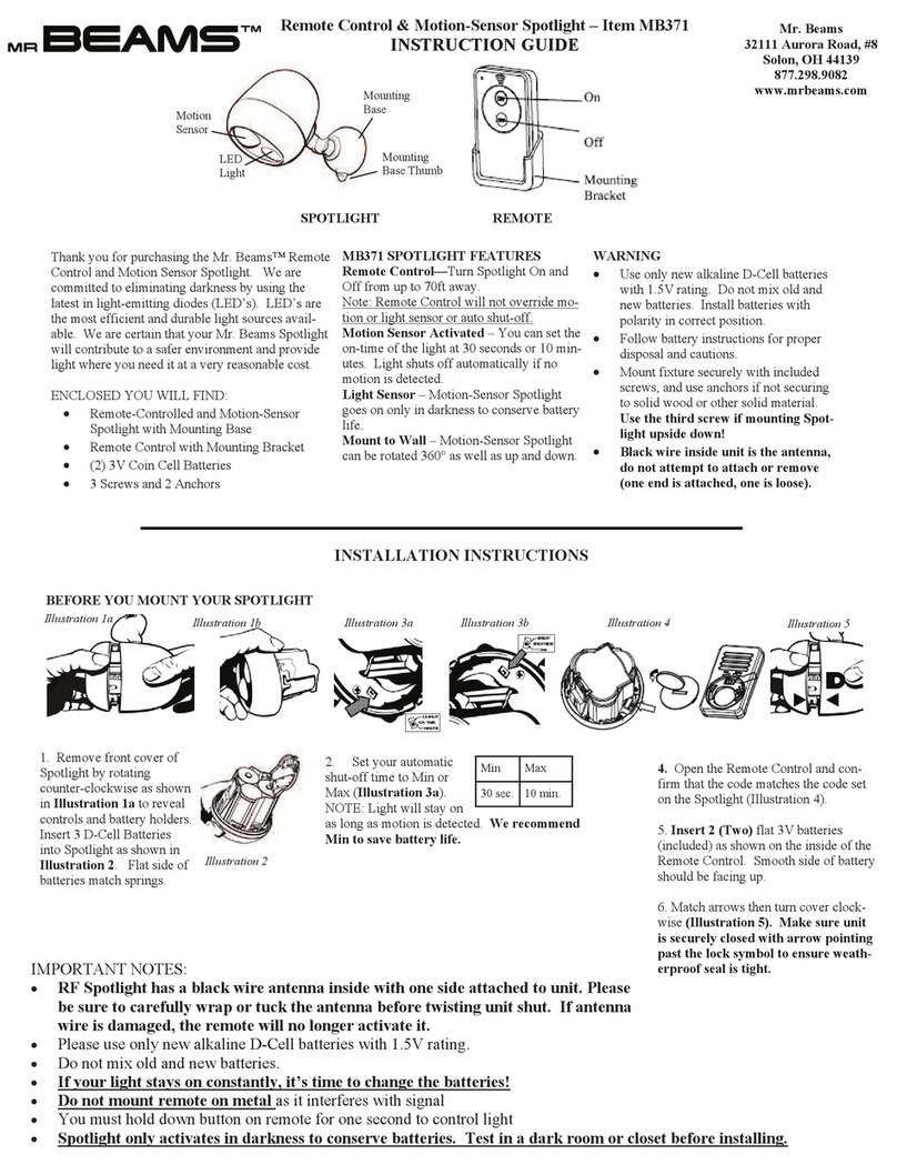 Mr. Beams MB371 Instruction guide