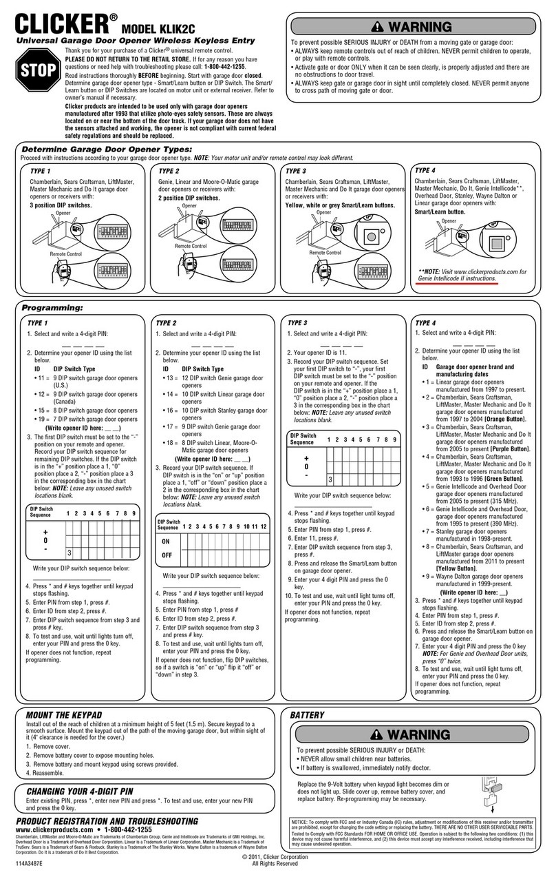 Clicker klik2c user manual
