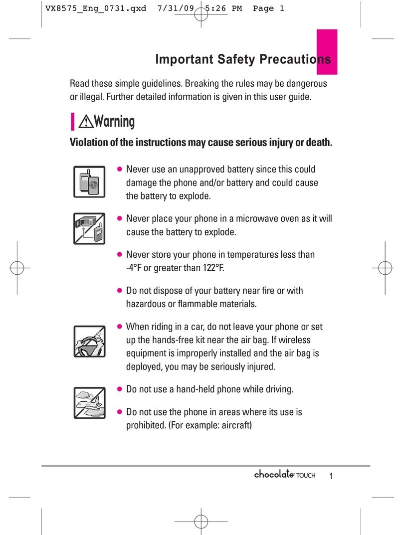 LG Chocolate Touch VX8575 user guide