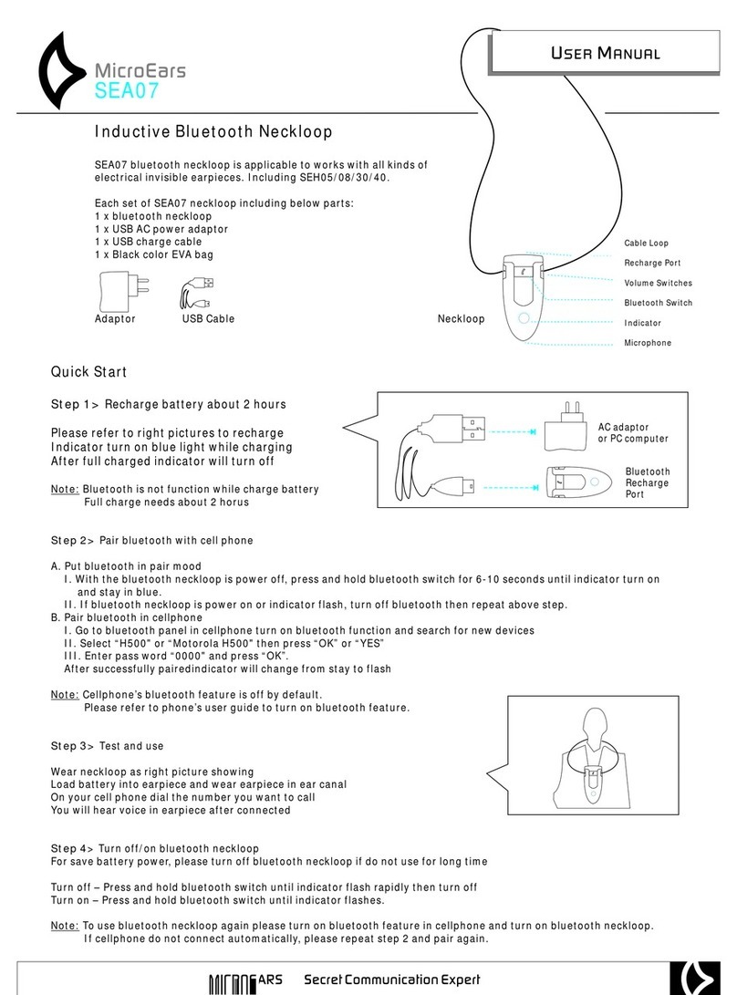 MicroEars SEA07 user manual