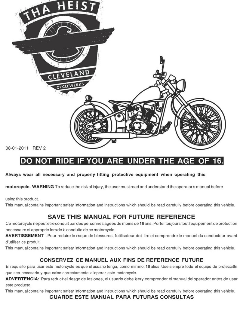 Cleveland CycleWerks Tha Heist owner's manual