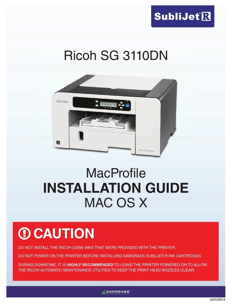 Ricoh Aficio SG 3110DN installation guide