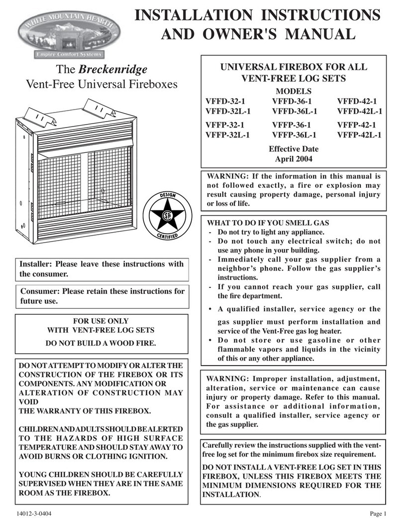 Empire Comfort Systems Breckenridge VFFD-32-1 Quick start guide Empire Comfort Systems Breckenridge VFFD-32-1 Quick start guide
