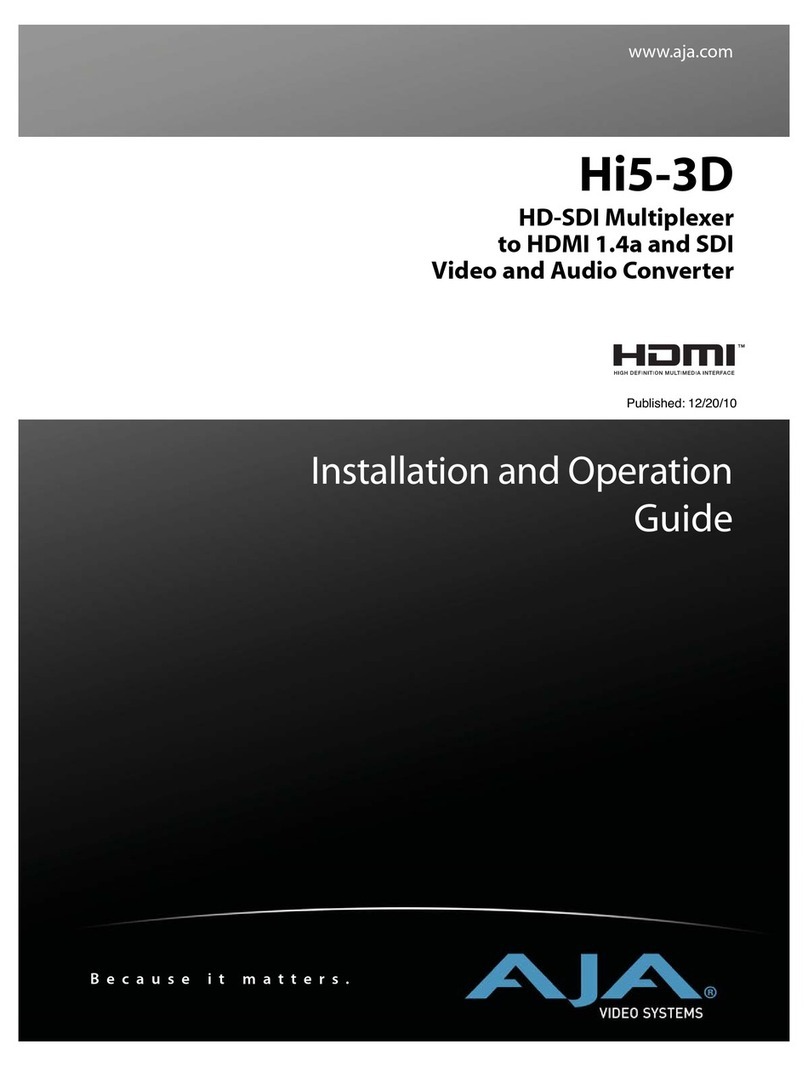 AJA Hi5-3D Installation and operation guide AJA Hi5-3D Installation and operation guide