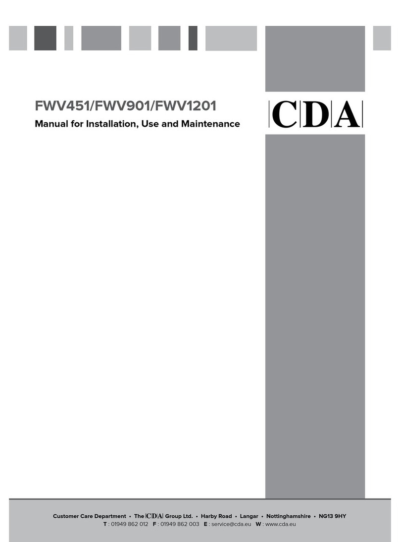CDA FWV451 Manual for installation, use and maintenance
