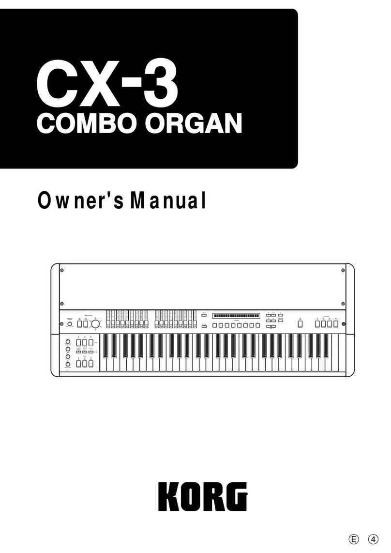 Korg CX-3 Combo Organ User manual