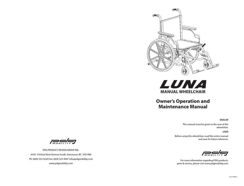 PDG Mobility Luna Owner's operation and maintenance manual