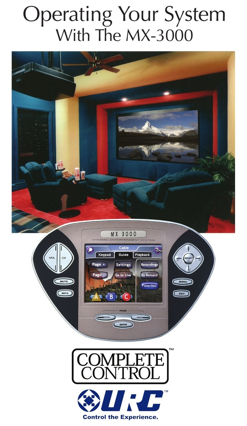 Universal Remote Control MX-3000 owner's manual