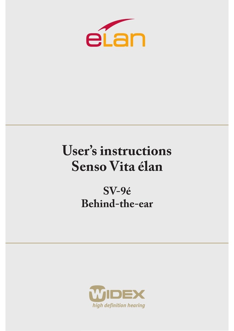 Widex Senso Vita SV-9 User manual Widex Senso Vita SV-9 User manual