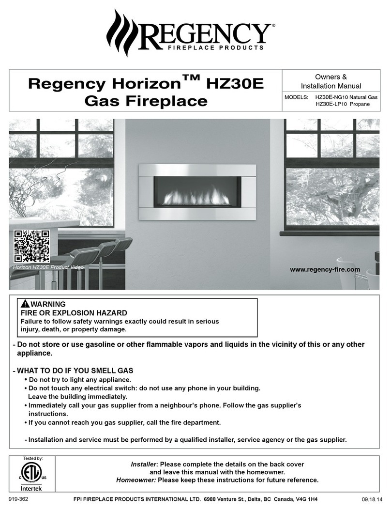 Regency Horizon HZ30E-NG10 Quick start guide Regency Horizon HZ30E-NG10 Quick start guide