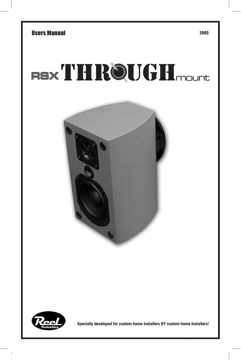 Reel Acoustics RSX Through Mount User manual