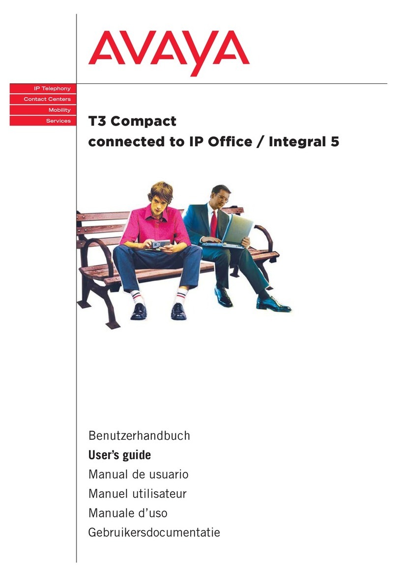 Avaya T3 Compact User manual