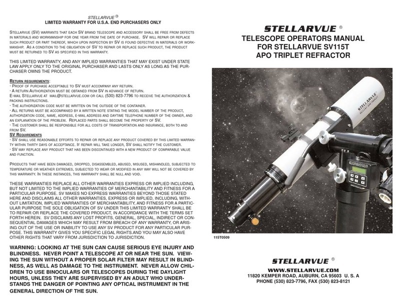 Stellarvue SV115T User manual