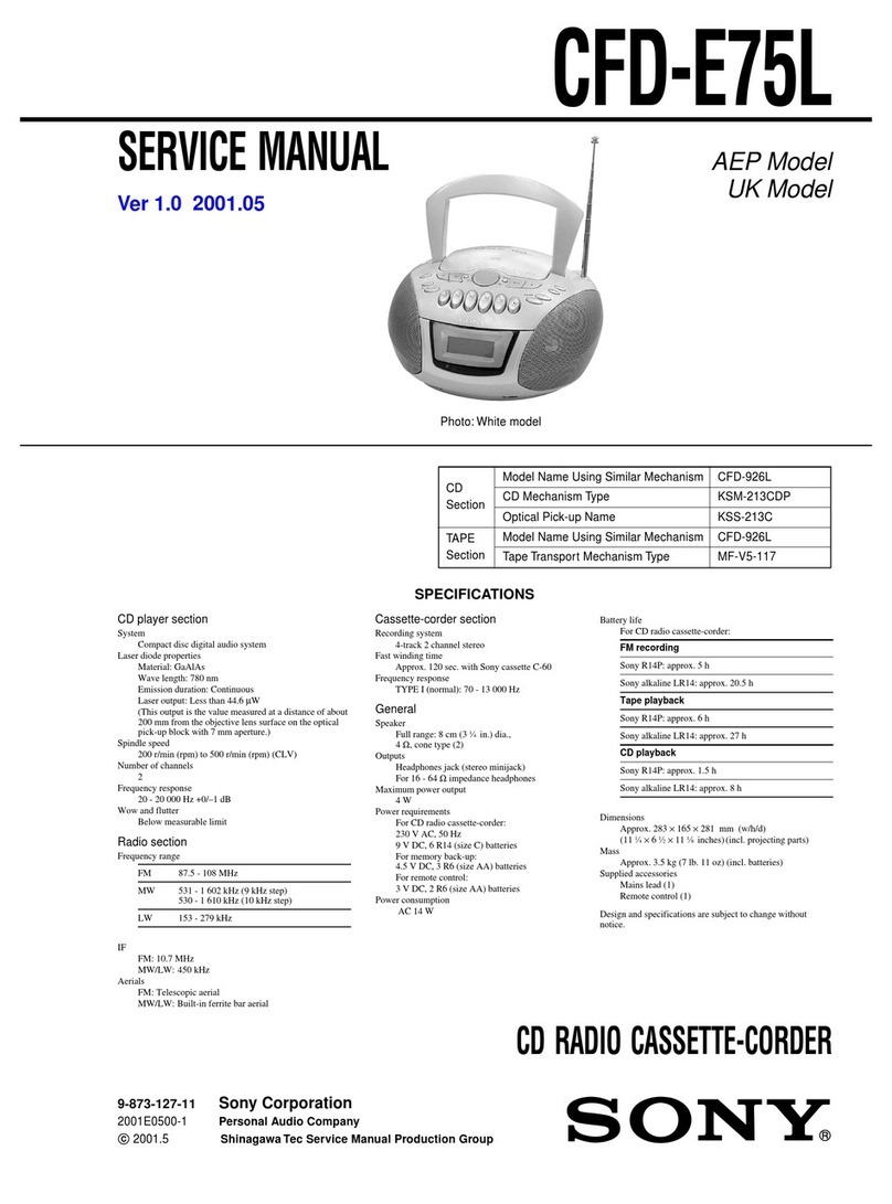 Sony CFD-E75L Service manual