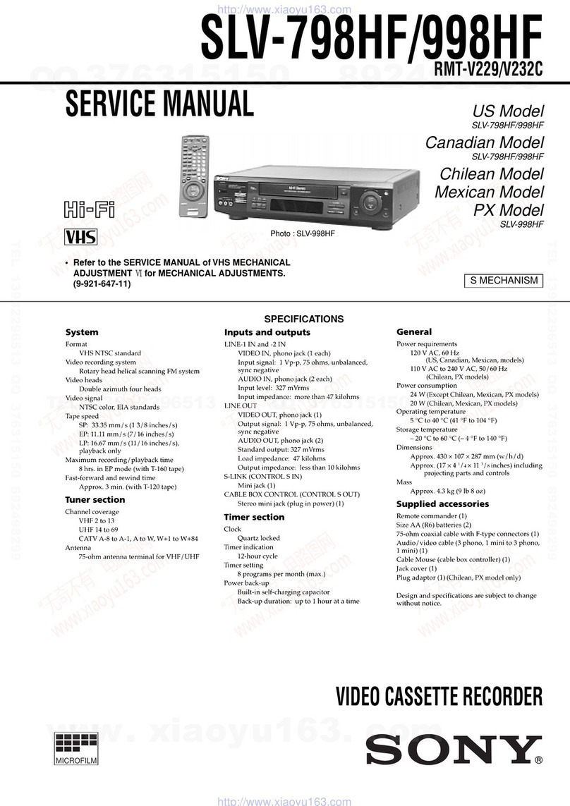 Sony SLV-798HF User manual