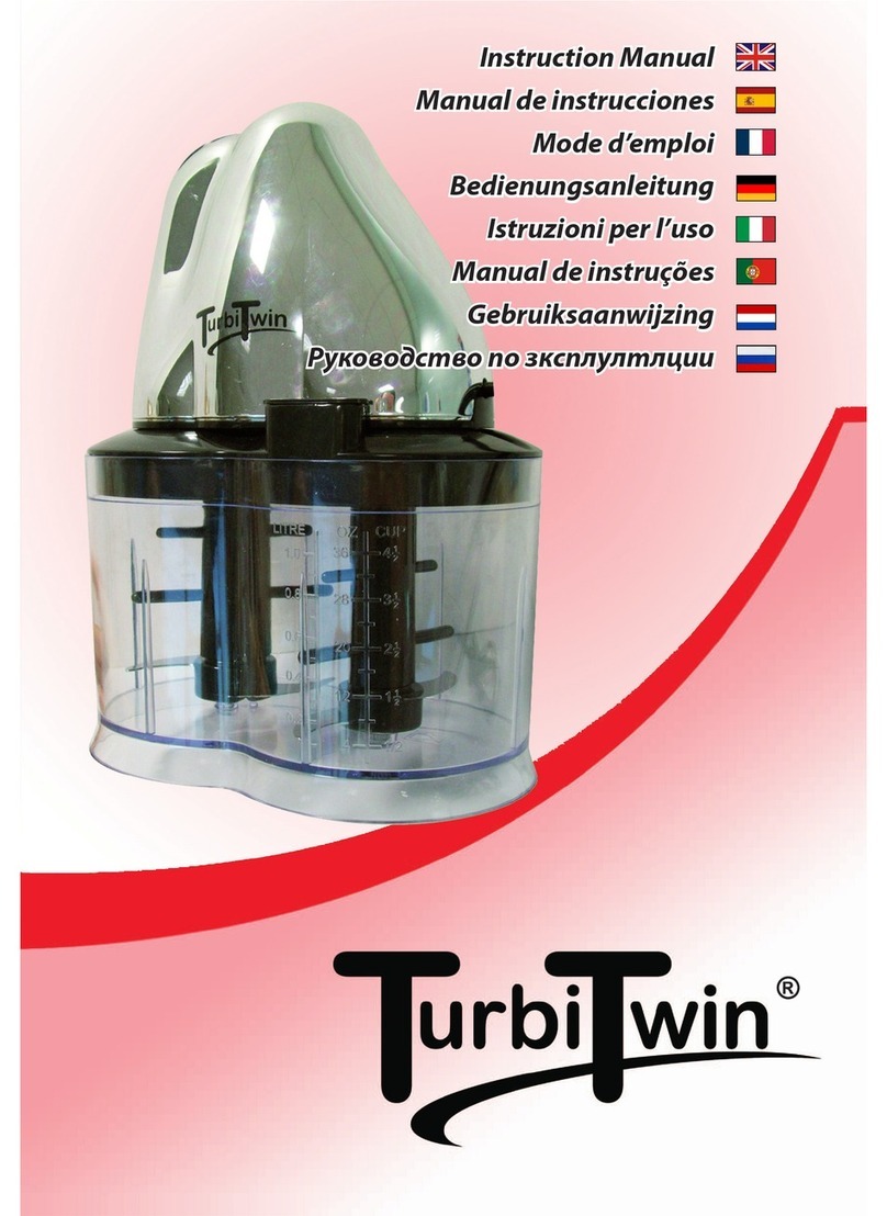Turbitwin dual-power food processor instruction manual