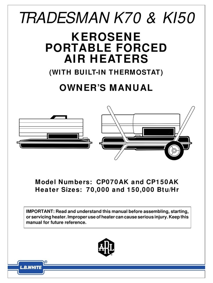 L.B. White Tradesman K70 owner's manual