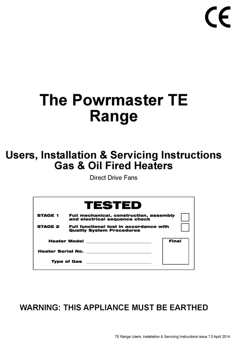 Powrmaster TE21 User, installation and servicing instructions