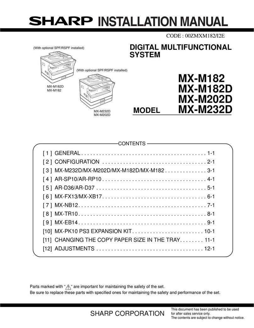 Sharp MX-M182 User manual