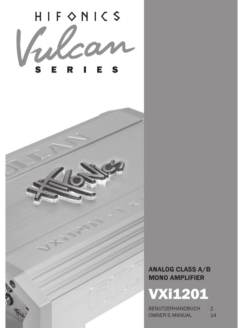 Hifonics Vulcan VXi1201 owner's manual