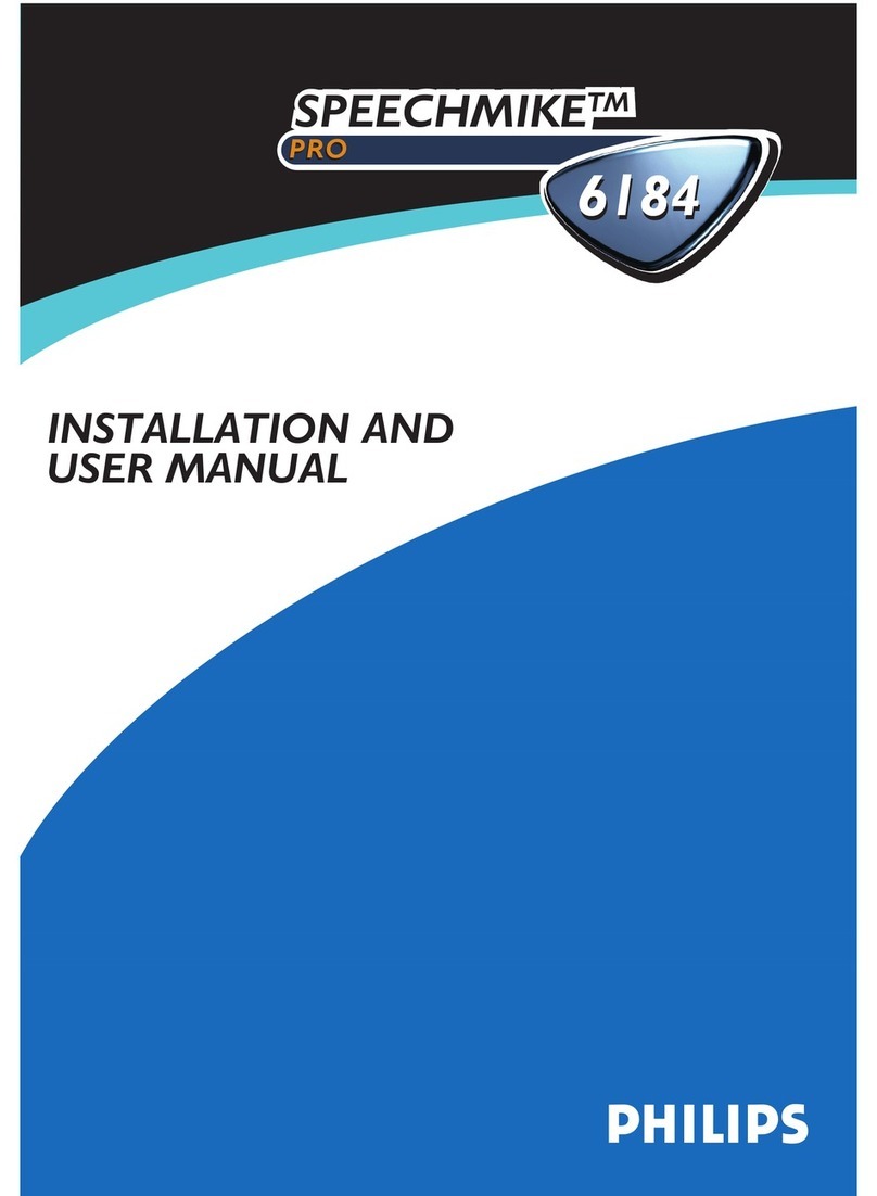 Philips SpeechMike Pro 6184 Installation and user manual