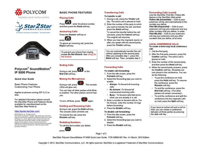 Polycom SoundStation IP 5000 Quick user guide
