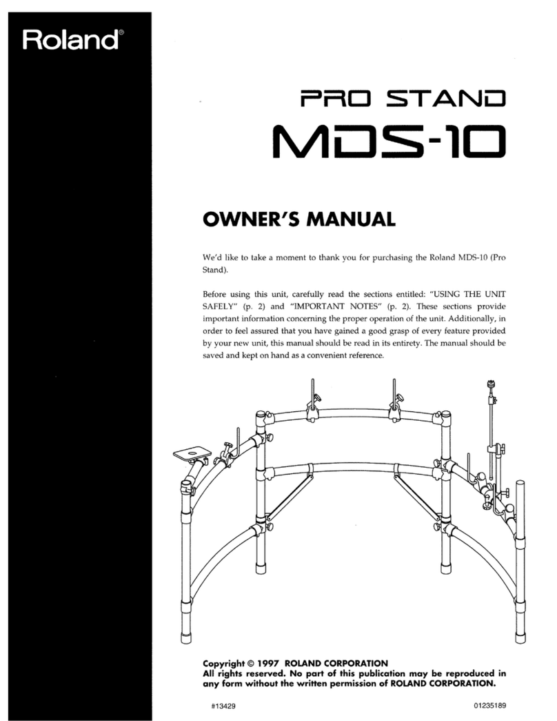 Roland Pro Stand MDS-10 User manual