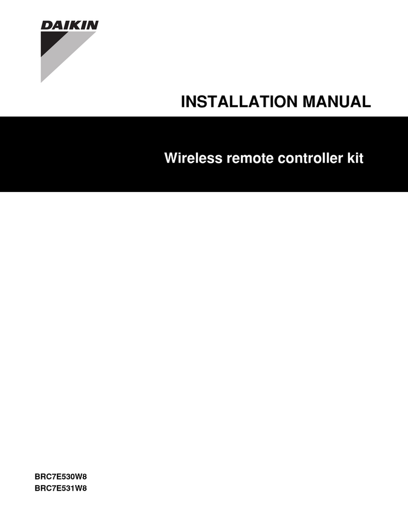 Daikin BRC7E530W8 installation manual