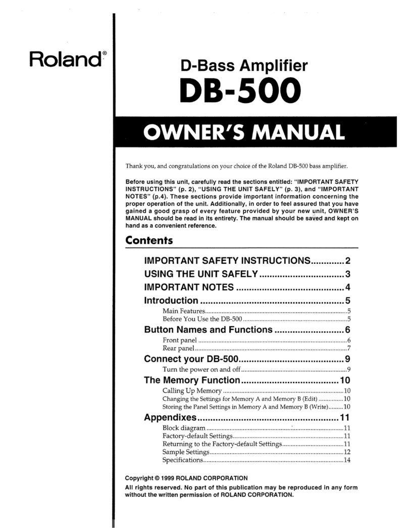 Roland DB-500 User manual