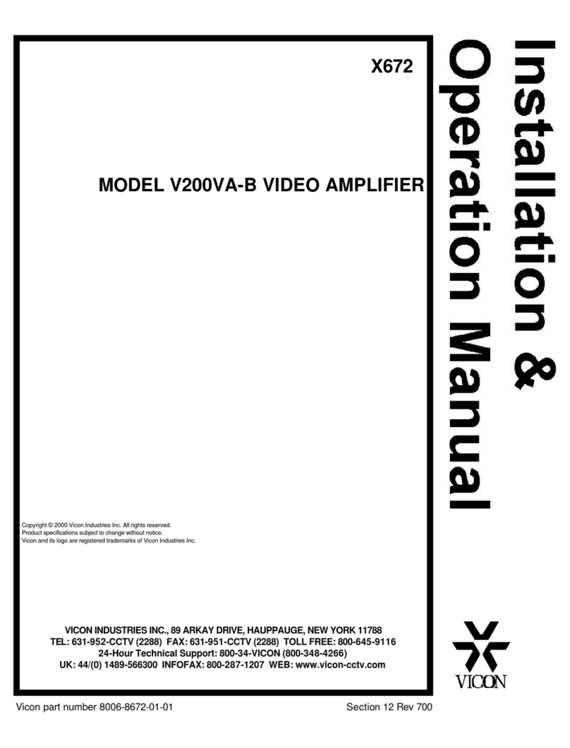 Vicon V200VA-B Installation & operation manual