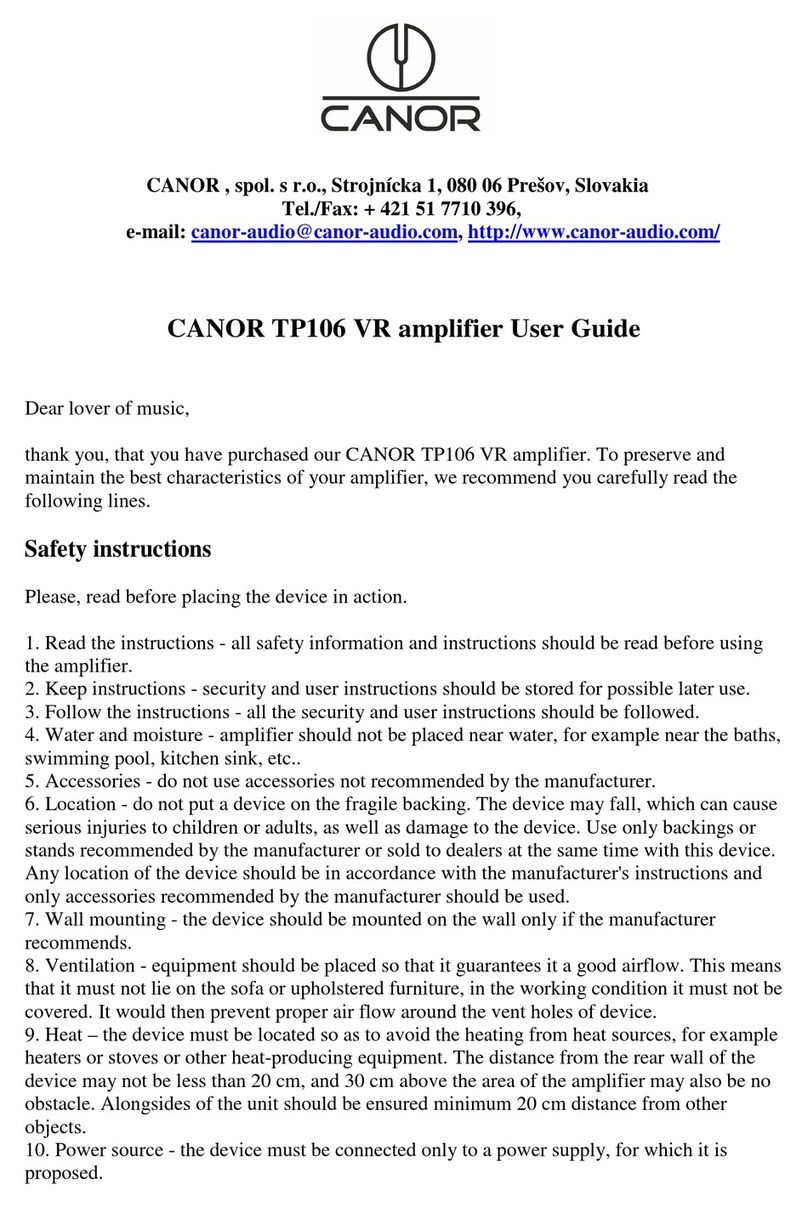 Canor TP106 VR user guide
