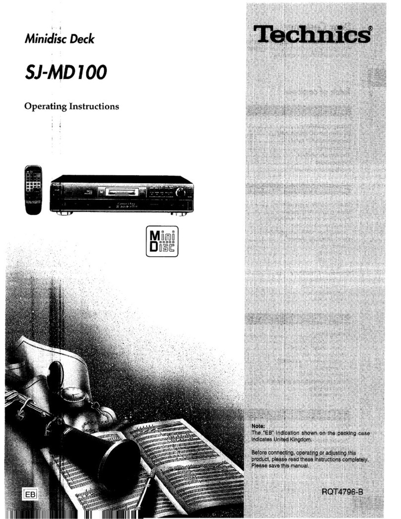 Technics SJ-MD100 User manual