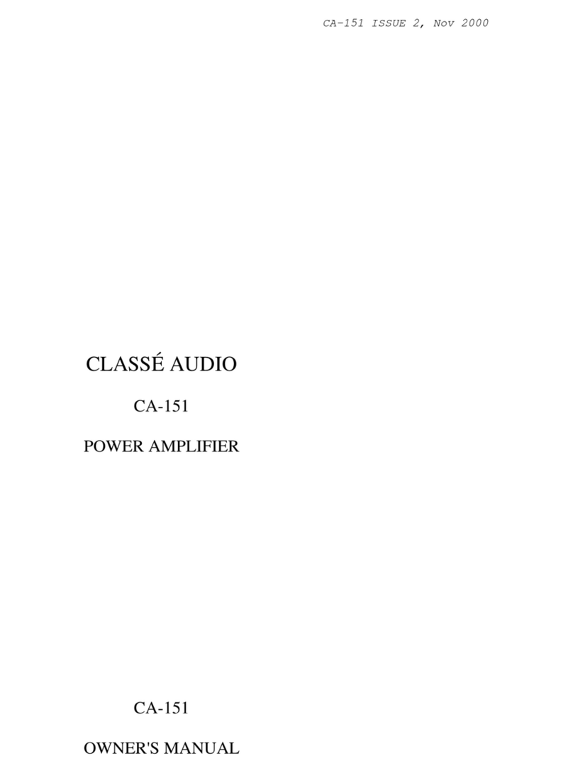 Classe Audio CA-151 User manual