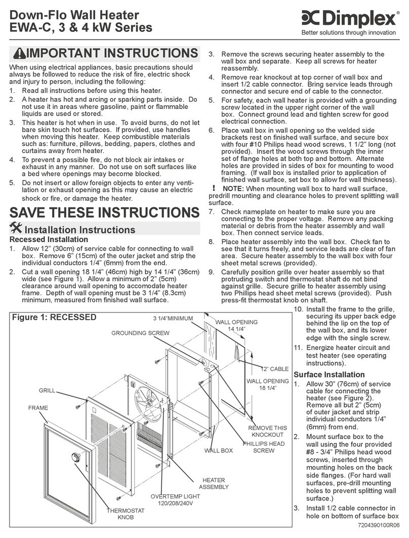 Dimplex EWA-C 3kW Series User manual
