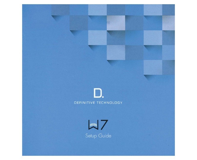 Definitive Technology W7 User manual