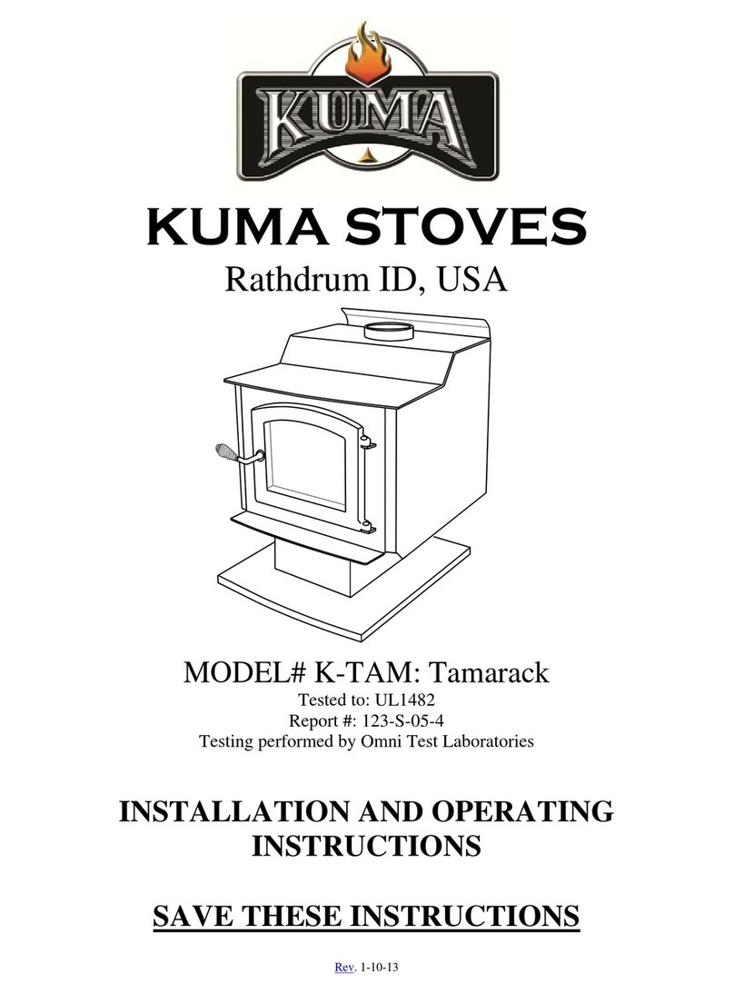 Kuma Stoves K-TAM Installation and operating instructions
